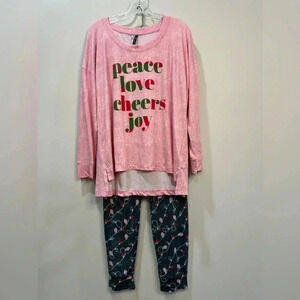 Jaclyn Intimates XL 2 Piece Christmas Pajama Pants Set
